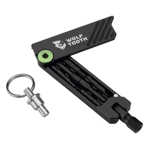 Wolf Tooth 6-Bit Hex Wrench Multi Tool with Keyring Green / One Size