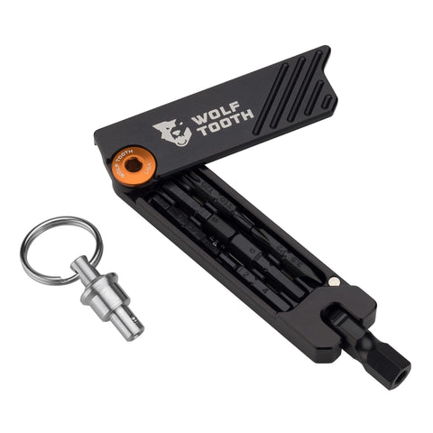 Wolf Tooth 6-Bit Hex Wrench Multi Tool with Keyring Orange / One Size