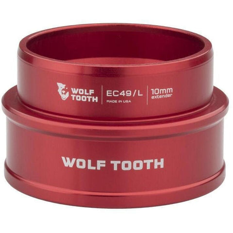 Wolf Tooth Lower Headset Cup Extender - External Cup Red / 10mm