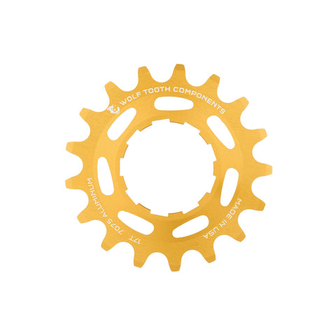 Wolf Tooth Aluminum Single Speed Cog Gold / 17T