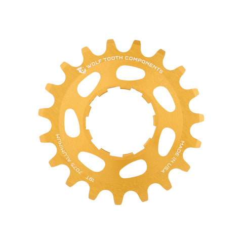 Wolf Tooth Aluminum Single Speed Cog Gold / 19T