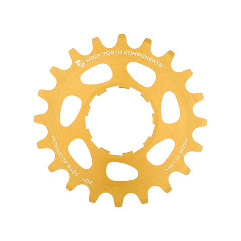 Wolf Tooth Aluminum Single Speed Cog Gold / 20T