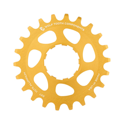 Wolf Tooth Aluminum Single Speed Cog Gold / 22T