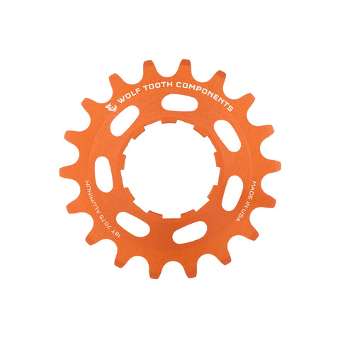 Wolf Tooth Aluminum Single Speed Cog Orange / 18T