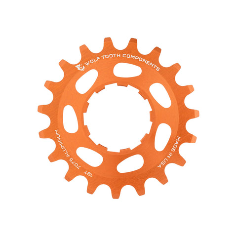 Wolf Tooth Aluminum Single Speed Cog Orange / 19T