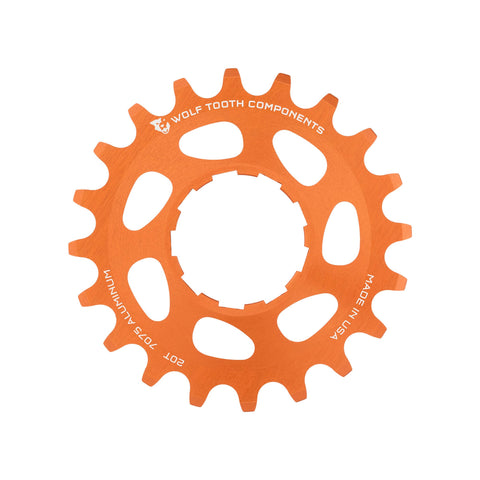 Wolf Tooth Aluminum Single Speed Cog Orange / 20T