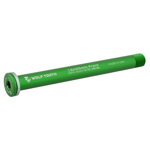 Wolf Tooth Axle for Road Forks Green / 12mm - 1.5x125mm