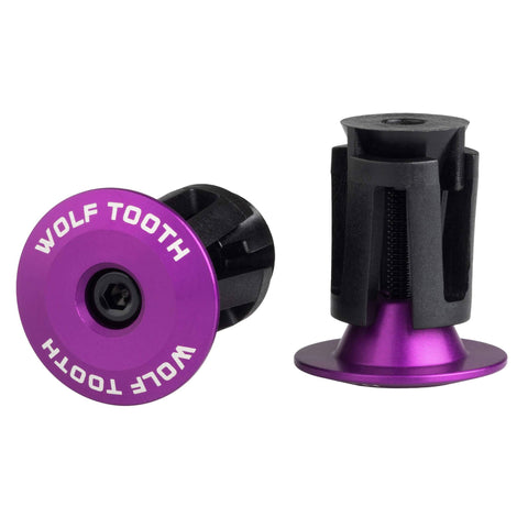 Wolf Tooth Alloy Bar End Plugs Ultraviolet Purple / One Size