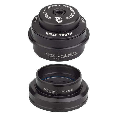 Wolf Tooth Performance Geoshift Angle Headset 2 Degree EC44/28.6 Upper, EC44/40 Lower / Head Tube Length 90-114mm