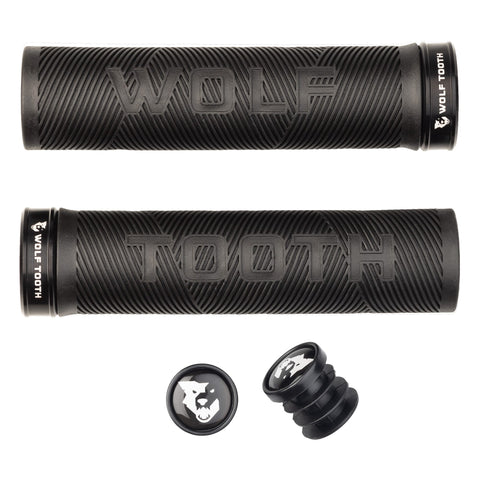 Wolf Tooth Echo Lock-On Grips Black/Black / One Size