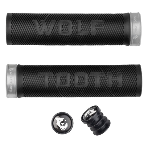 Wolf Tooth Echo Lock-On Grips Black/Silver / One Size