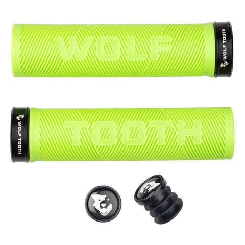 Wolf Tooth Echo Lock-On Grips - Colour Green/Black / One Size