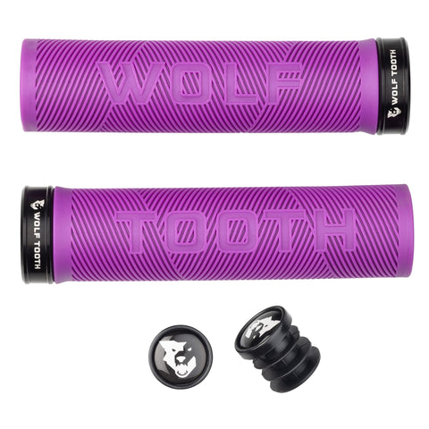 Wolf Tooth Echo Lock-On Grips - Colour Purple/Black / One Size