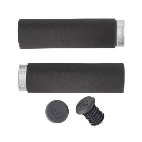 Wolf Tooth Fat Paw Lock-On Grips Raw Silver /