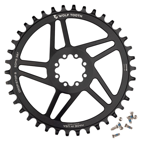 Wolf Tooth Direct Mount Round Chainring for SRAM 8-Bolt Drop Stop B / Standard (45mm Chainline)