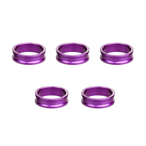 Wolf Tooth Precision Headset Spacers - 5 Pack Ultraviolet Purple / 10mm
