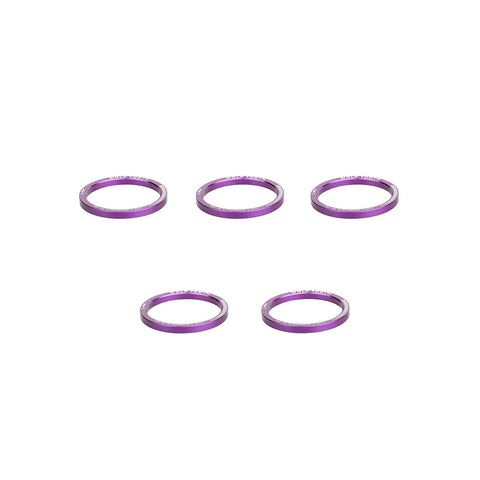 Wolf Tooth Precision Headset Spacers - 5 Pack Ultraviolet Purple / 3mm