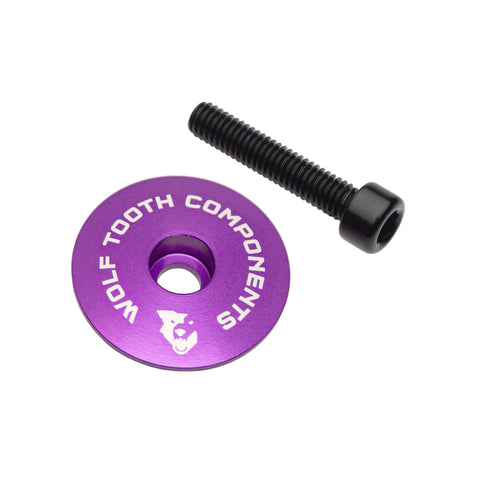 Wolf Tooth Ultralight Stem Cap and Bolt Ultraviolet Purple / One Size