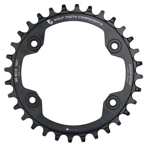 Wolf Tooth 96 BCD Symmetrical Chainring for Shimano Compact Triple Drop Stop A / 34T