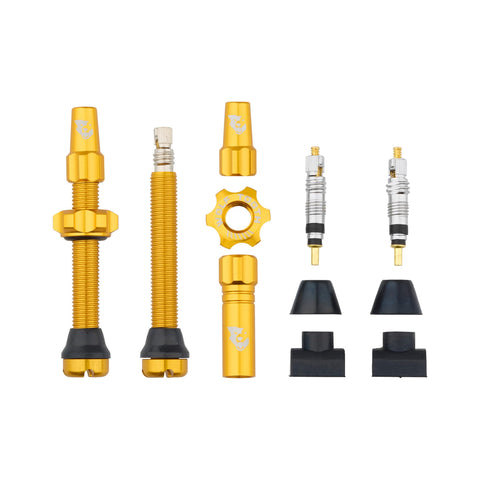 Wolf Tooth Tubeless Valve Stems Gold / 44mm