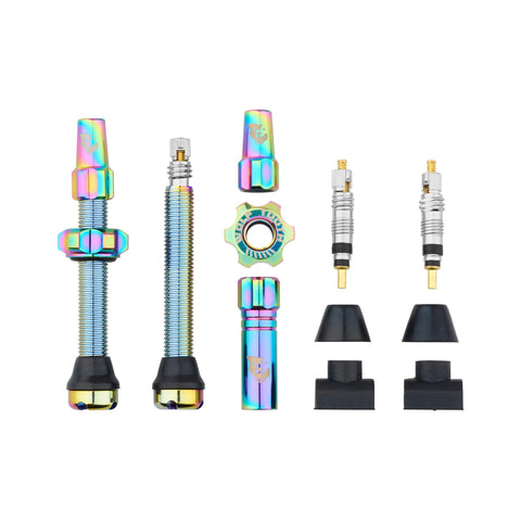 Wolf Tooth Tubeless Valve Stems Rainbow / 44mm