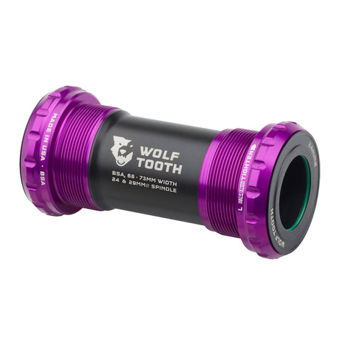 Wolf Tooth BSA Bottom Bracket Ultraviolet Purple / 24mm/Shimano