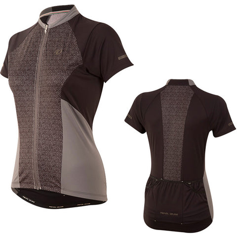 Women's ELITE Escape SS Jersey, Black Parquet Stripe, Size XS