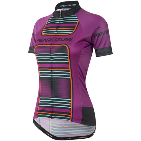 Women's ELITE Pursuit LTD Jersey, Purple Wine Stripe, Size L