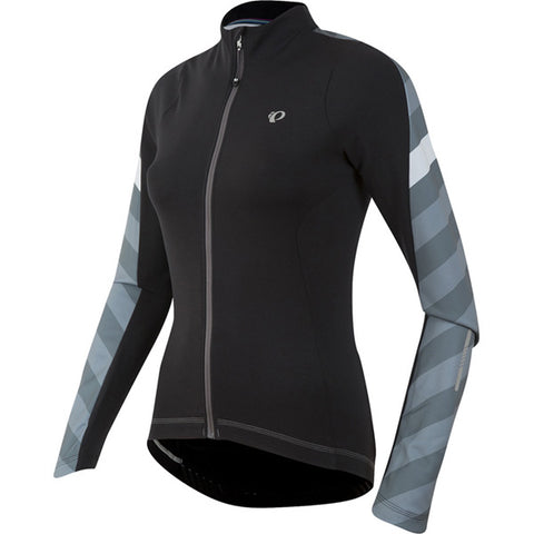 Women's ELITE Pursuit Thermal Jersey, Black Stripe, Size S