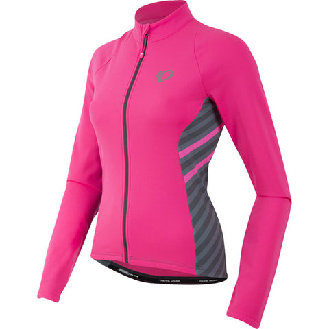 Women's SELECT Pursuit Thermal Jersey, Screaming Pink Stripe, Size XS
