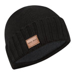 Unisex Knit Beanie Hat, Black, One Size