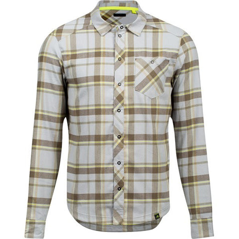 Men's Rove Long Sleeve Shirt, Dark Olive / Fog Plaid, Size L