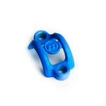 Handlebar clamp, aluminum, cyan-blue