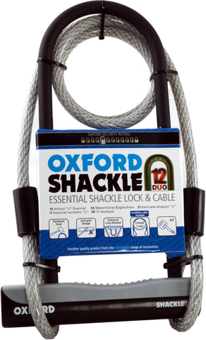 OXLK332 Oxford Shackle 12 Duo Lock &amp; Cable
