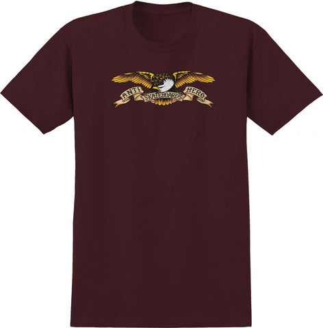 Anti Hero - Eagle Logo Dark Maroon T-Shirt (skatewear)