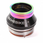 KHEbikes BMX Internal Integrated Headset 1 1/8" - Black with Oil Slick washers