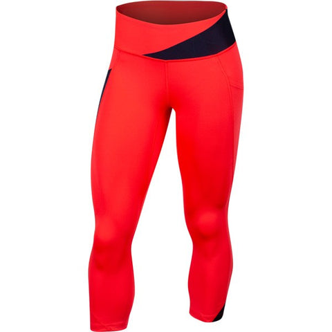 Women's Wander Crop, Atomic Red/Navy, Size M