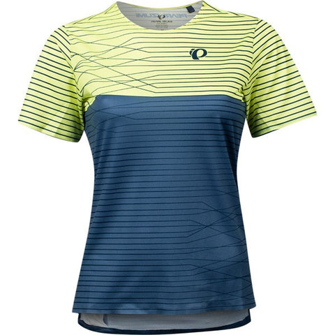 Women's Launch Jersey, Sunny Lime/Dark Denim Frequency, Size S