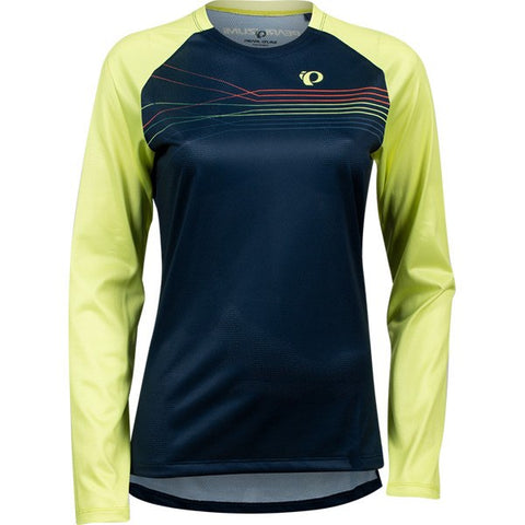 Women's Summit Long Sleeve Jersey, Sunny Lime/Navy Radian, Size XL