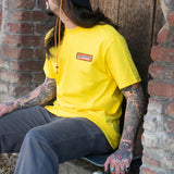 OJ Wheels -Two Tone Yellow T-Shirt (skatewear)