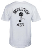 Skeleton Key - Branded Key White T-Shirt (skatewear)