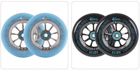 RIVER Glide Signature Pro Scooter Wheels  - 110 x 24mm Stunt Scooter Wheels Set (Pack of 2)