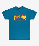 Thrasher - Galapagos Blue Flame Logo T-Shirt (skatewear)