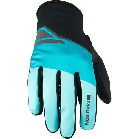 Sprint men's softshell gloves, blue curaco blocks medium