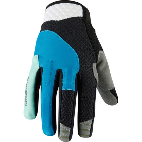 Zena women's gloves, caribbean blue / sea green X-small