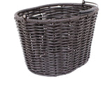 Stockbridge woven plastic basket with handle and QR plate