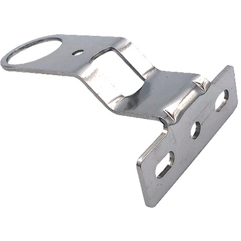 Basket bracket for 1 1/8 steerer, 90 mm stepped extension, Stainless steel