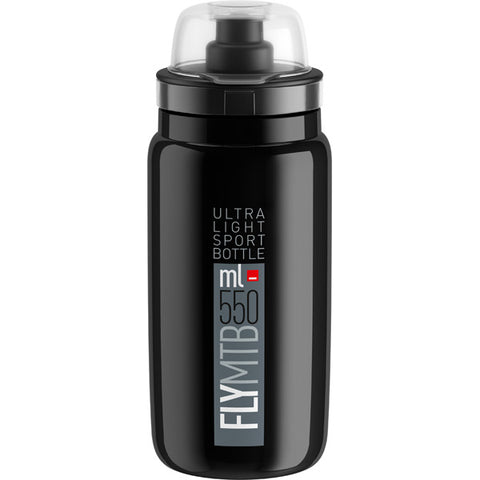 Fly MTB, black with grey logo 550 ml