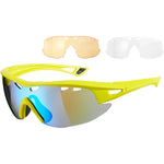 Recon glasses 3 lens pack - matt yellow / blue mirror, amber and clear lenses