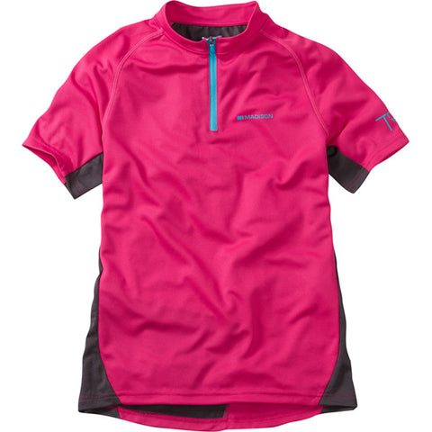 Trail youth short sleeved jersey, bright berry age 11 - 12